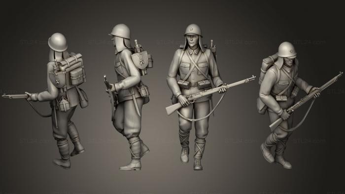 Military figurines (japan soldiers 202, STKW_0467) 3D models for cnc